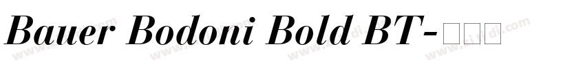 Bauer Bodoni Bold BT字体转换